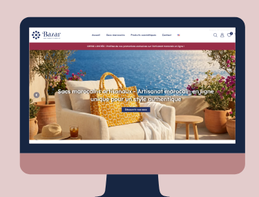 Création de boutique e-commerce clé en main pour Bazar Shop Morocco artisanat