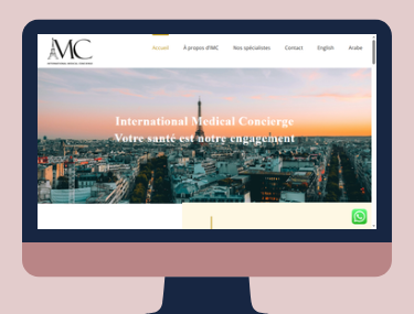 Création de site vitrine médical international pour IMC Conciergerie Paris