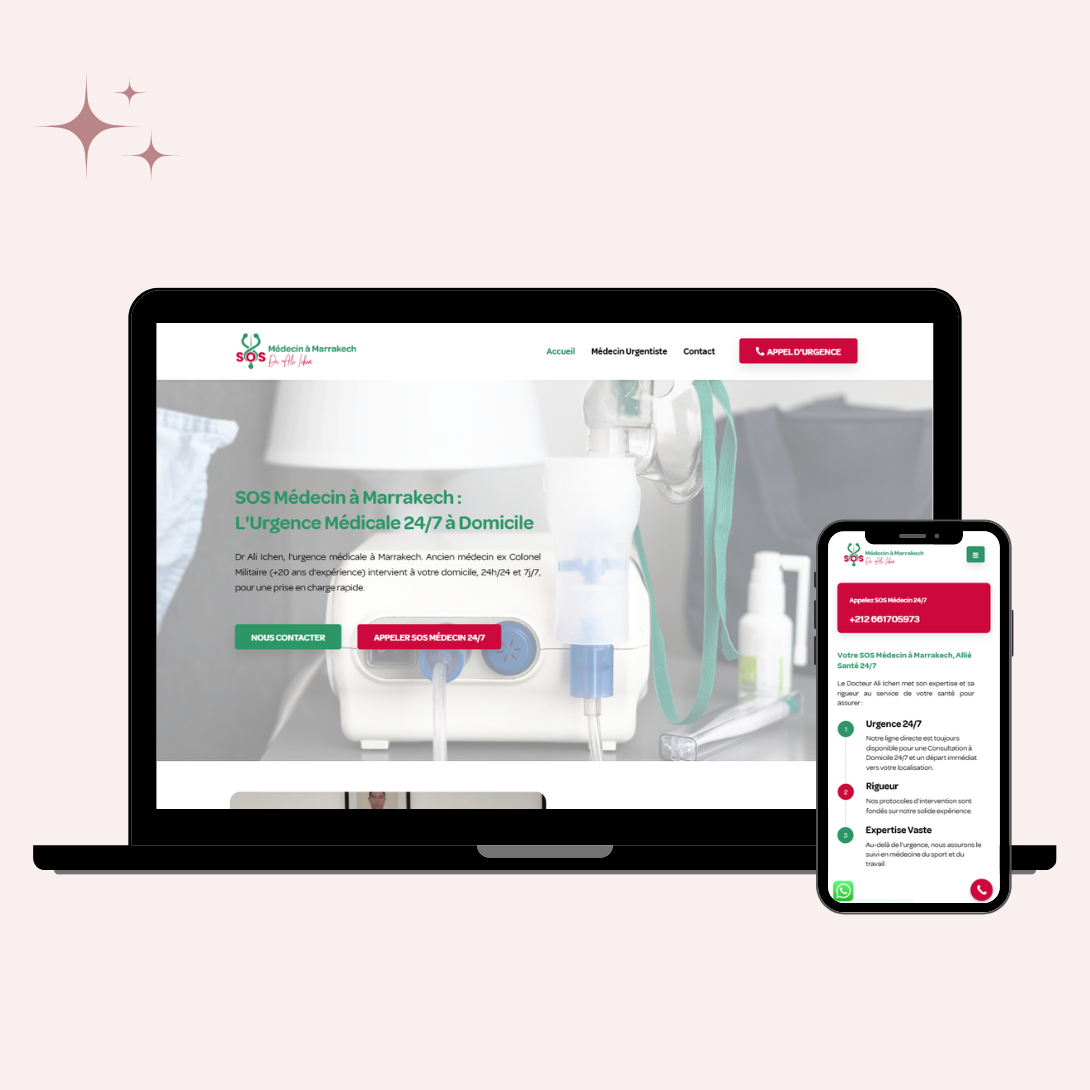 Site internet SOS Médecin Marrakech